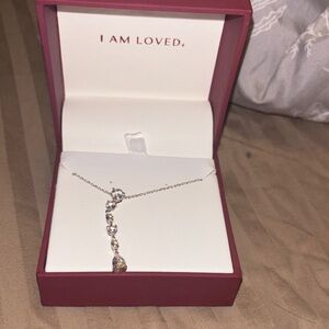 Elegant Silver Necklace with Heart Accents